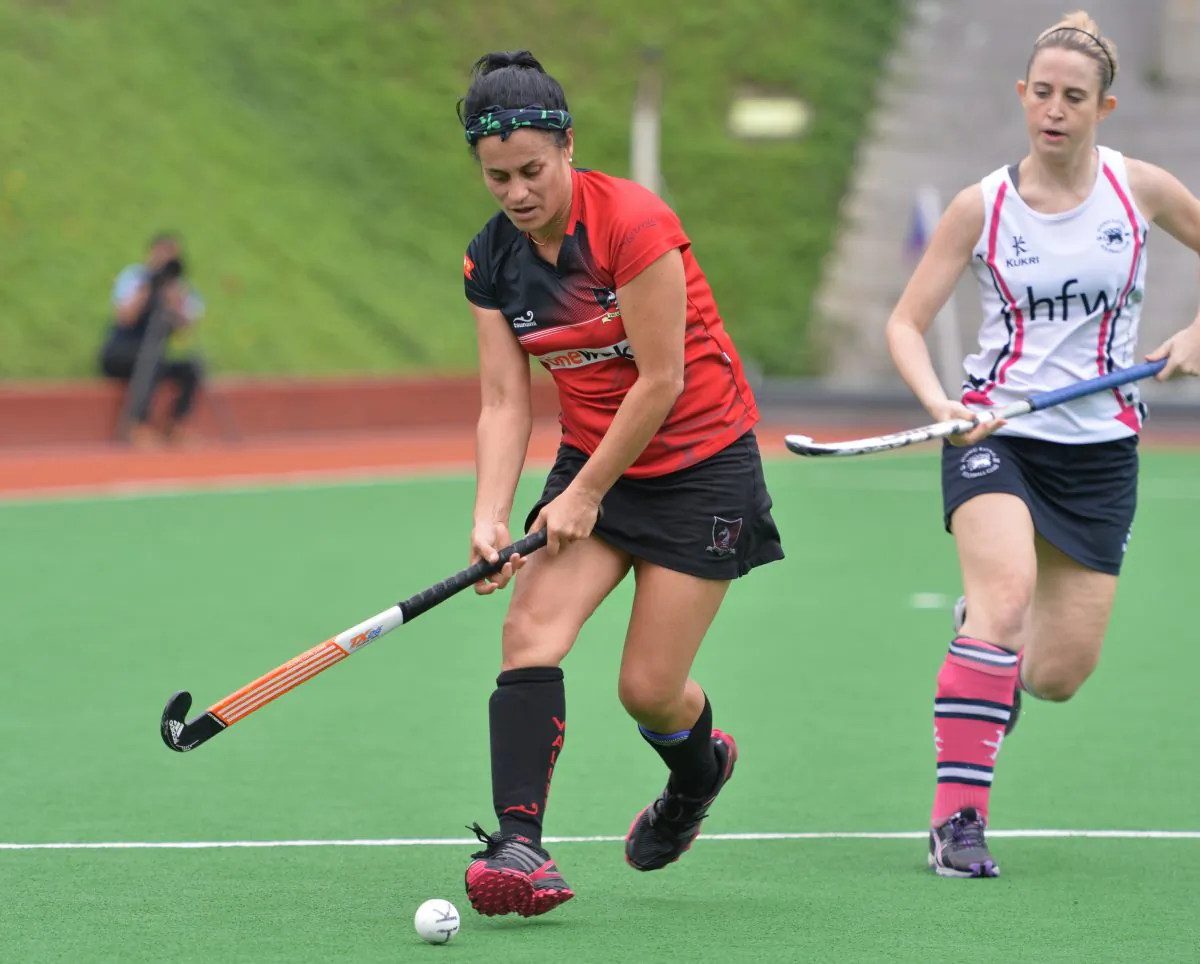Valley coach. Tina Bell-Kake led the way in her team’s Holland Cup victory over HKFC-A on Sunday April 28. (Bill Cox/The Epoch Times)