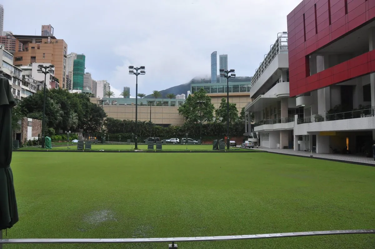 Heavy rain washed away two-thirds of the scheduled league games last weekend, May 25. The usually crowded Craigengower Cricket Club green enjoyed a rare moment of peace under the cloudy skyline. (Mike Worth)