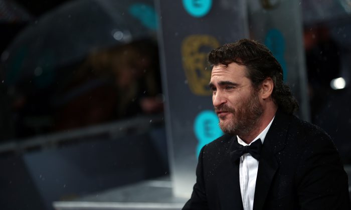 US actor Joaquin Phoenix poses on the red carpet upon arrival to attend the annual BAFTA British Academy Film Awards at the Royal Opera House in London in February. (Andrew Cowie/AFP/Getty Images)