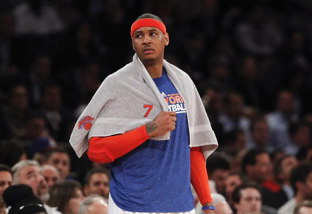  Now that Carmelo Anthony's season is over, the team has some work to do in the postseason. (Jeff Zelevansky/Getty Images)
