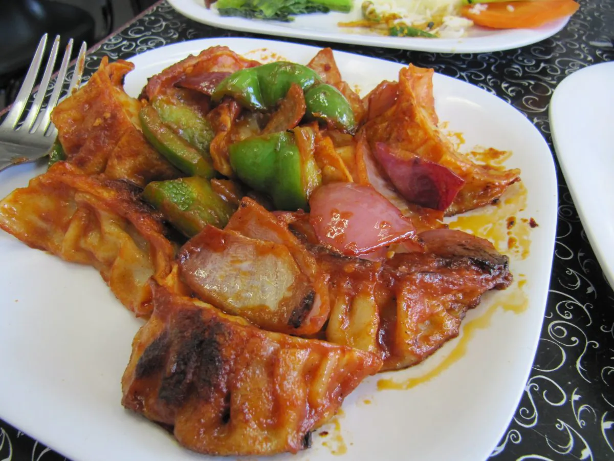 Chili momos at Peace Restaurant. (Courtesy of Jeff Orlick)