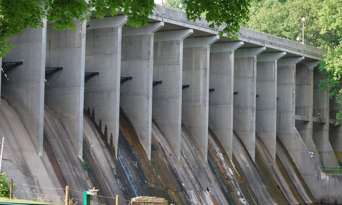 The Brighton Dam in Montgomery County, one of the bridges and dams in Maryland that requires regular maintainance. (Ron Dory/ Epoch Times)
