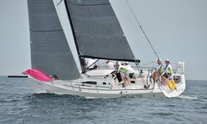 ‘Mojito’ again won both of the races on the final day of the Hebe Haven Spring Saturday series on May 11 to take the Series IRC title with perfect score of 8 points. (Bill Cox/The Epoch Times)