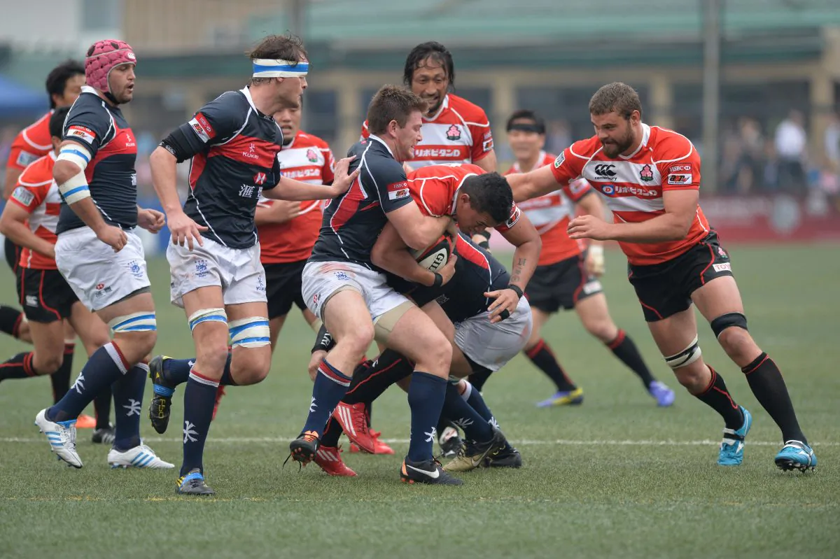 “It was a tough old game” ... Japan’s coach, Eddie Jones praised Hong Kong, who were sharp in defence, but lacked in attack during their Asia Five Nations match on Saturday night, April 25. (Bill Cox/The Epoch Times)