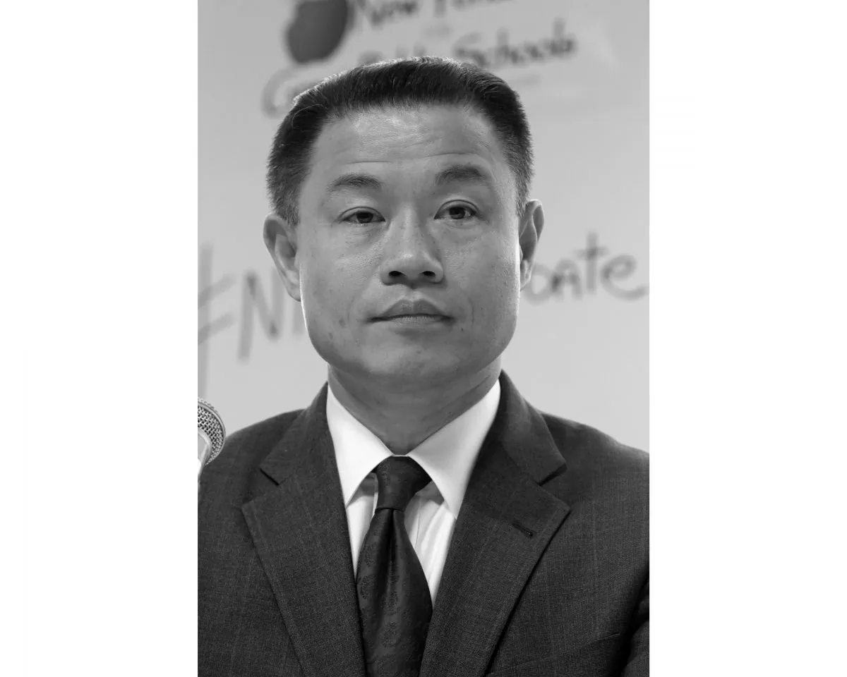 New York City mayoral hopeful John Liu participates in the "New Yorkers for Great Public Schools Mayoral Debate on Education" debate, Tuesday, May 28, 2013 in New York. (AP Photo/Mary Altaffer)