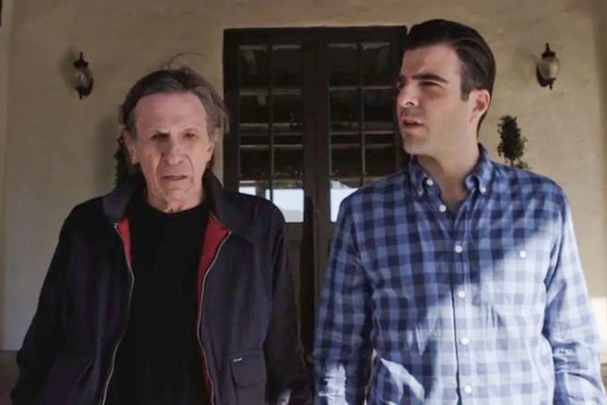 Leonard Nimoy (L) and Zachary Quinto (R) star in an Audi commercial. (Screenshot/YouTube)