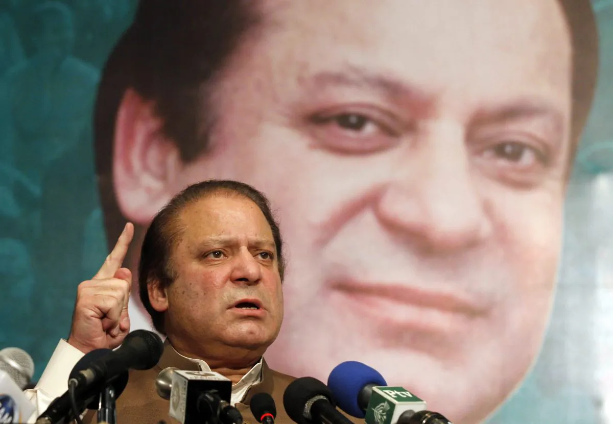 Pakistan's incoming Prime Minister Nawaz Sharif addresses his party's newly elected MPs in Lahore on May 20, 2013. (Arif Ali/AFP/Getty Images)
