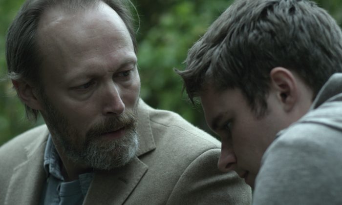 Peter (L, played by Lars Mikkelsen) and Richard Karlsen (R, Jack Reynor) in “What Richard Did,” a dramatic film about Richard transitioning though life. (Courtesy of Element Pictures)