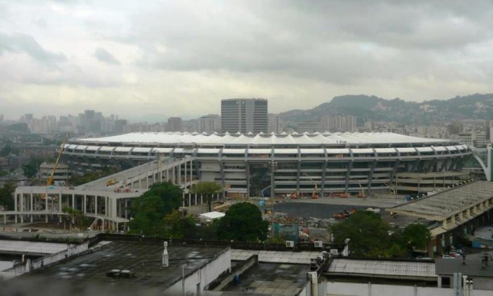 The Maracanã Stadium pictured on May 6, 2013. The venue is one of the main stadiums used during the 2014 World Cup and the 2016 Summer Olympic Games. Brazilian authorities are ensuring the public that security will be a top priority during the games. (Cortesy of Rafael Souza)
