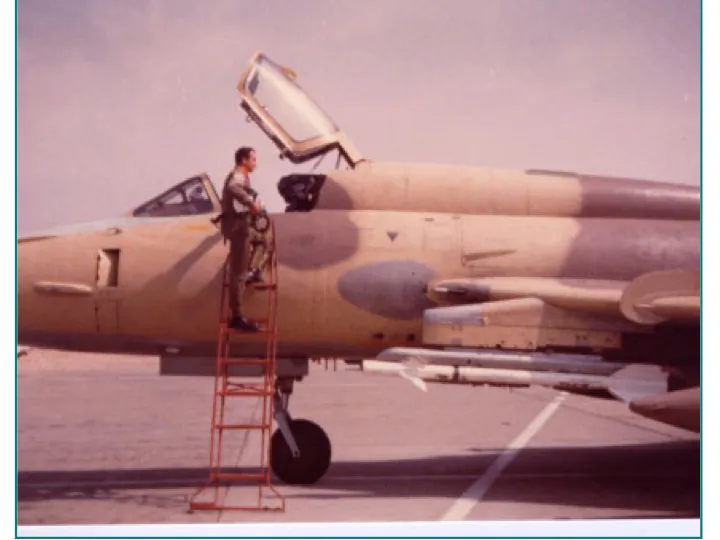 Col. Santa Maria Huerta with his Sukhoi 22 fighter jet. (Courtesy of Col. Santa Maria Huerta)