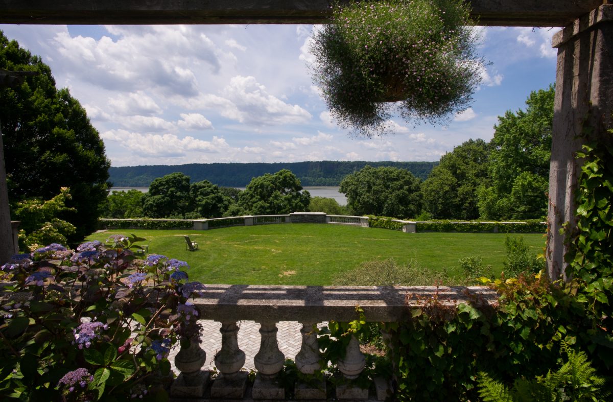 Visitors enjoy a variety of outdoor activities at Wave Hill, a series of public gardens that overlook the Hudson River in the Bronx. (Courtesy of Wave Hill)