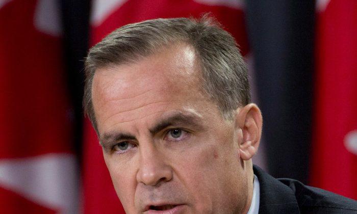 Bank of Canada Governor Mark Carney speaks at a news conference last month in Ottawa. Carney is leaving Canada with some parting advice—seize the country's natural advantages. (THE CANADIAN PRESS/Justin Tang)