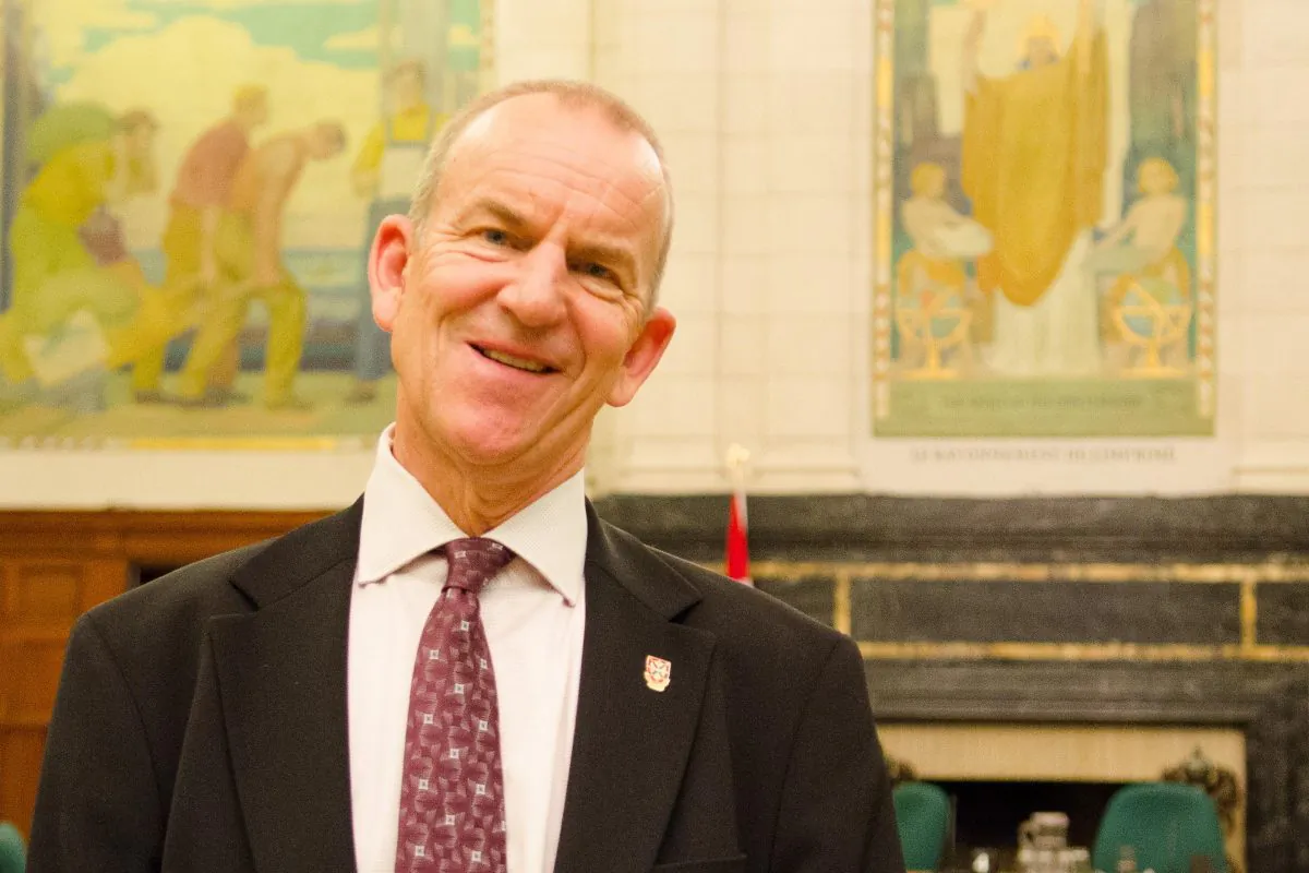 George Smith, now a professor at Queen's University, negotiated over 100 collective agreements before retiring from the public sector. He ended that earlier career as senior vice-president at CBC/Radio-Canada. (Matthew Little/The Epoch Times)