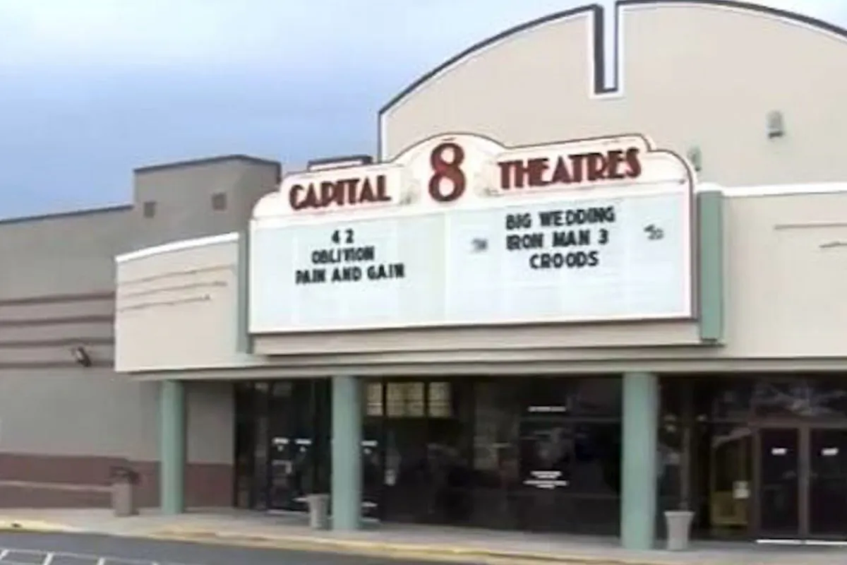 Goodrich Capital 8 Theaters in Jefferson City, Mo., where a promotion for "Iron Man 3" scared instead of entertained customers in early May 2013. (Screenshot/ABC17News.com)