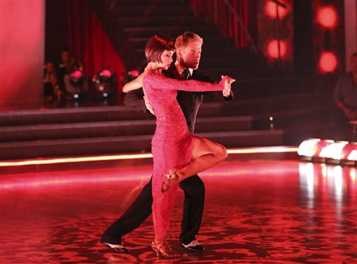 Country singer Kellie Pickler and her partner Derek Hough perform on the celebrity dance competition series "Dancing with the Stars," in Los Angeles on May 13. The duo won the competition on May 21. (AP Photo/ABC, Adam Taylor)