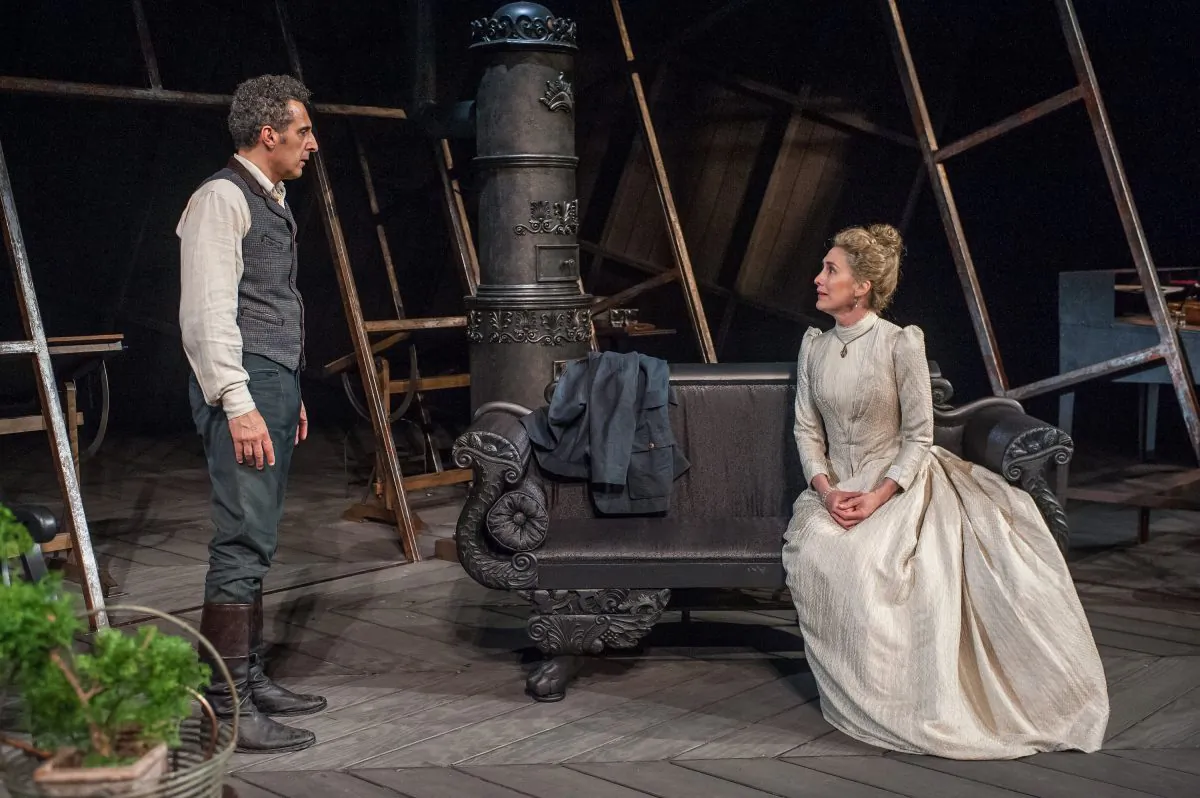 
Halvard Solness (John Turturro) and his wife Aline (Katherine Borowitz) in one of Henrik Ibsen’s greatest plays. (Stephanie Berger)
