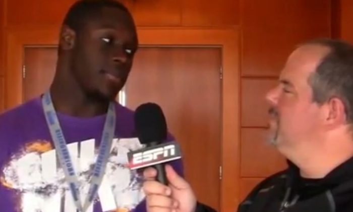 Milan Richard, during an interview with ESPN. (Screenshot/YouTube)