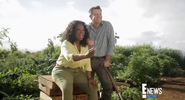 Oprah on her farm. (Screenshot/YouTube)