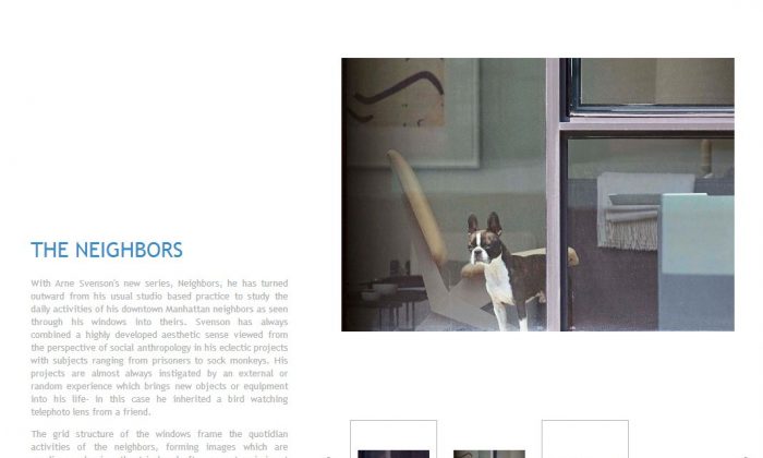 A screenshot of Svenson's website shows one of the photos.