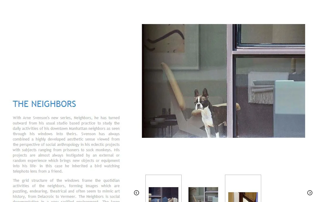 A screenshot of Svenson's website shows one of the photos.