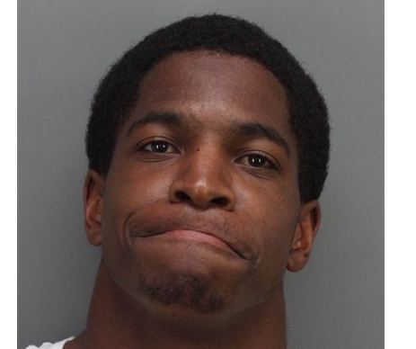 This image provided by the Riverside County Sheriff’s Department shows the second booking photo of former Detroit Lions wide receiver Titus Young who was arrested early Sunday May 5, 2013 after police saw him drive his Ford Mustang toward oncoming traffic and make an illegal left turn. He was arrested on suspicion of DUI, cited and released. About 14 hours later, police responded to a report of a man jumping over the fence of a tow company and arrested Young again. He was booked on suspicion of burglary. (AP Photo/Riverside County Sheriff’s Department)