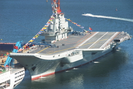 Chinese state media reported that 15 men died during construction of the "Liaoning" aircraft carrier. (Epoch Times archive)