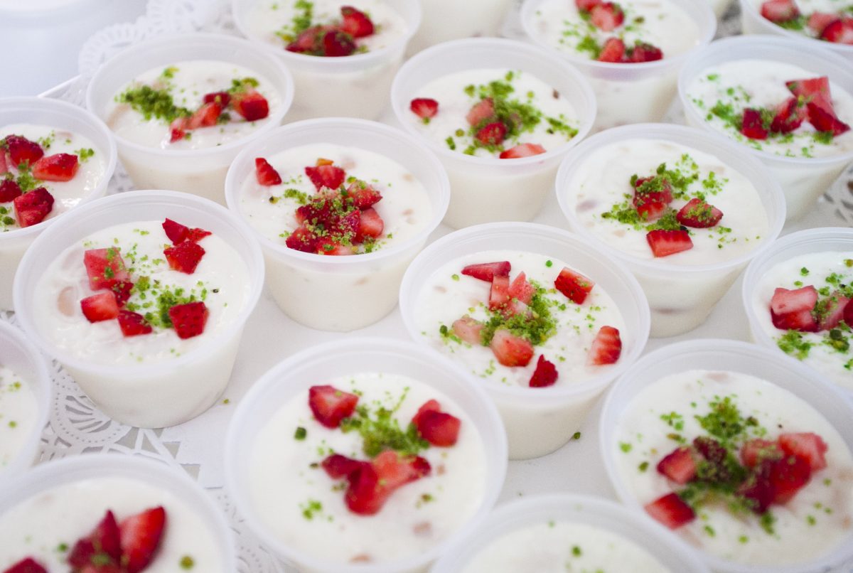 Almond pudding from Dervish Mediterranean Restaurant. (Deborah Yun/The Epoch Times)