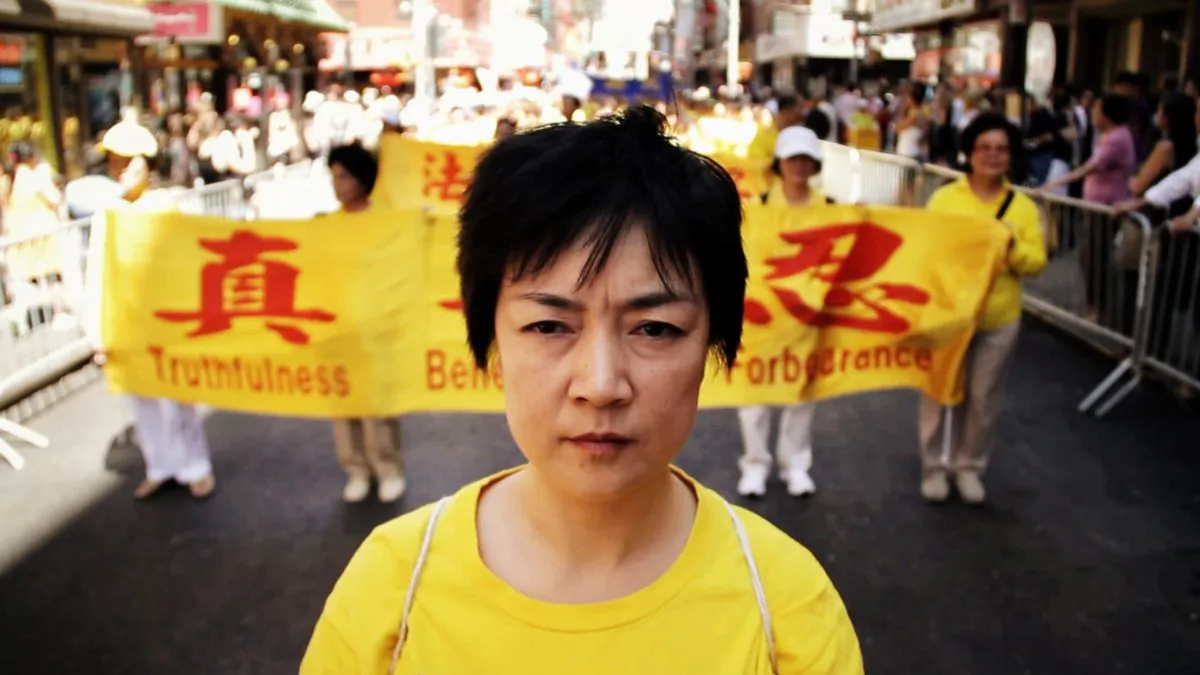 Jennifer Zeng at a human rights parade in New York. (NTD Television)
