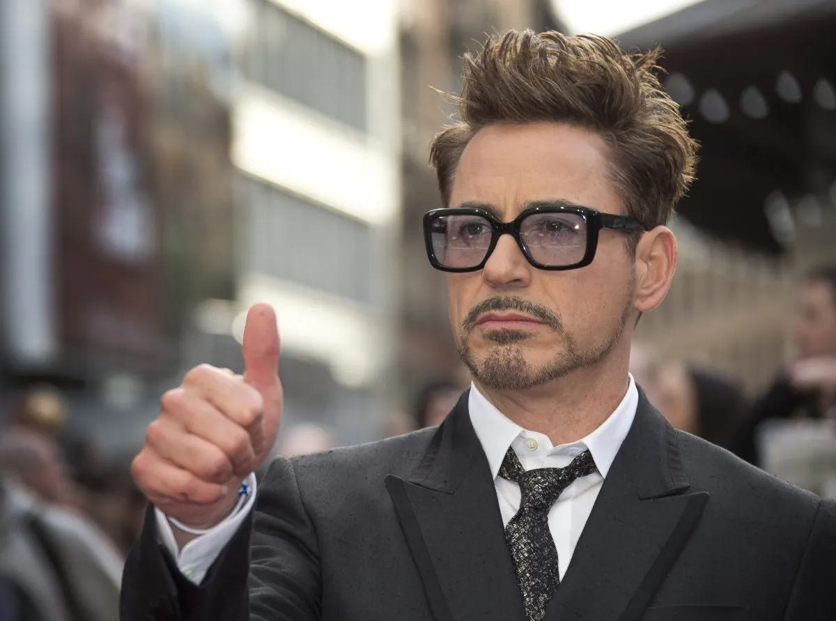 Robert Downey Jr at the UK premiere of "Iron Man 3," in central London on April 18, 2013. ( Joel Ryan/Invision/AP)