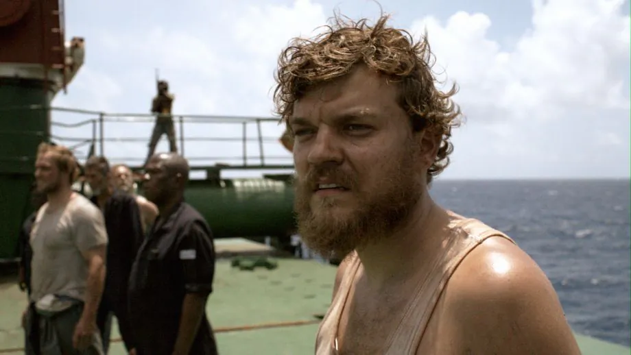 Pilou Asbaek plays Mikkel Hartmann in the dramatic thriller “A Hijacking,” a film about Somali pirates escalating in negotiations with Copenhagen authorities after hijacking a Danish cargo ship. (Courtesy of Magnolia Pictures)