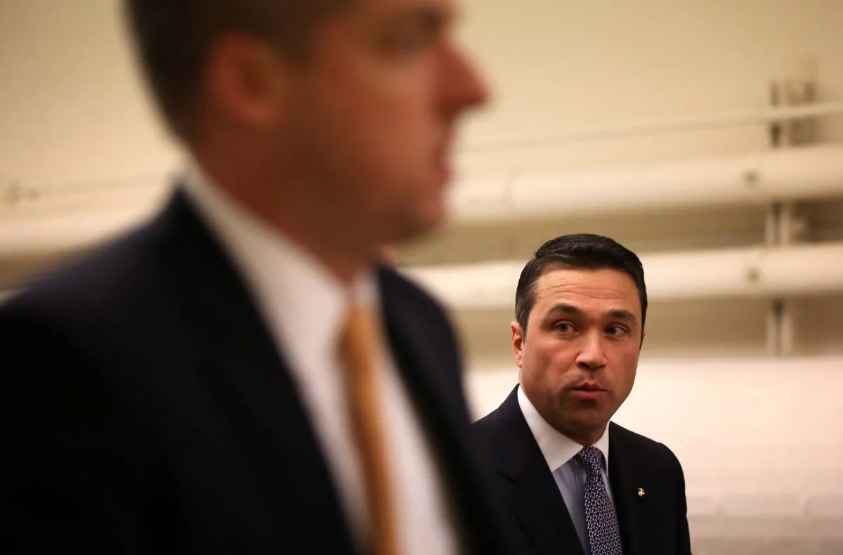 U.S. Rep. Michael Grimm (R-NY) in a January 2013 file photo in Washington, D.C. Grimm is leading a charge to have a federal rule on disaster aid amended. (Alex Wong/Getty Images)