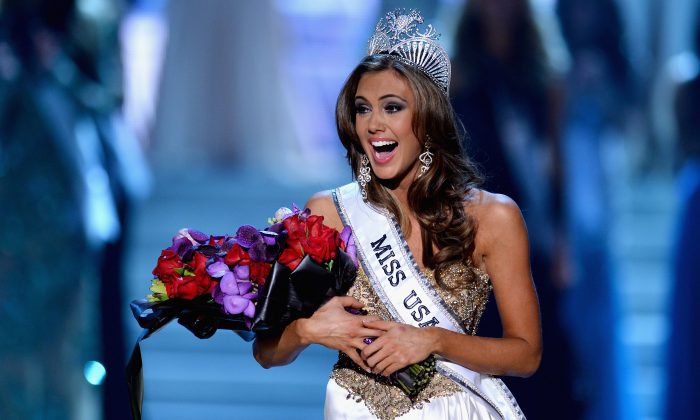 Miss Connecticut USA Erin Brady reacts after being crowned Miss USA during the 2013 Miss USA pageant at PH Live at Planet Hollywood Resort & Casino in Las Vegas, Nev., on June 16, 2013. (Ethan Miller/Getty Images)