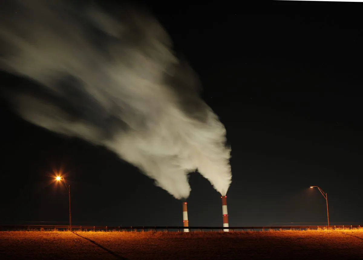 In this Jan. 19, 2012, file photo time exposure image smoke rises from the stacks of the La Cygne Generating Station coal-fired power plant in La Cygne, Kan. President Barack Obama says he'll unveil a national plan to combat climate change in a speech Tuesday, June 25, 2013. Obama says in an online video that he'll lay out his vision for reducing carbon pollution, preparing the U.S. for the effects of climate change and leading other nations in the global effort. (AP/Charlie Riedel)
