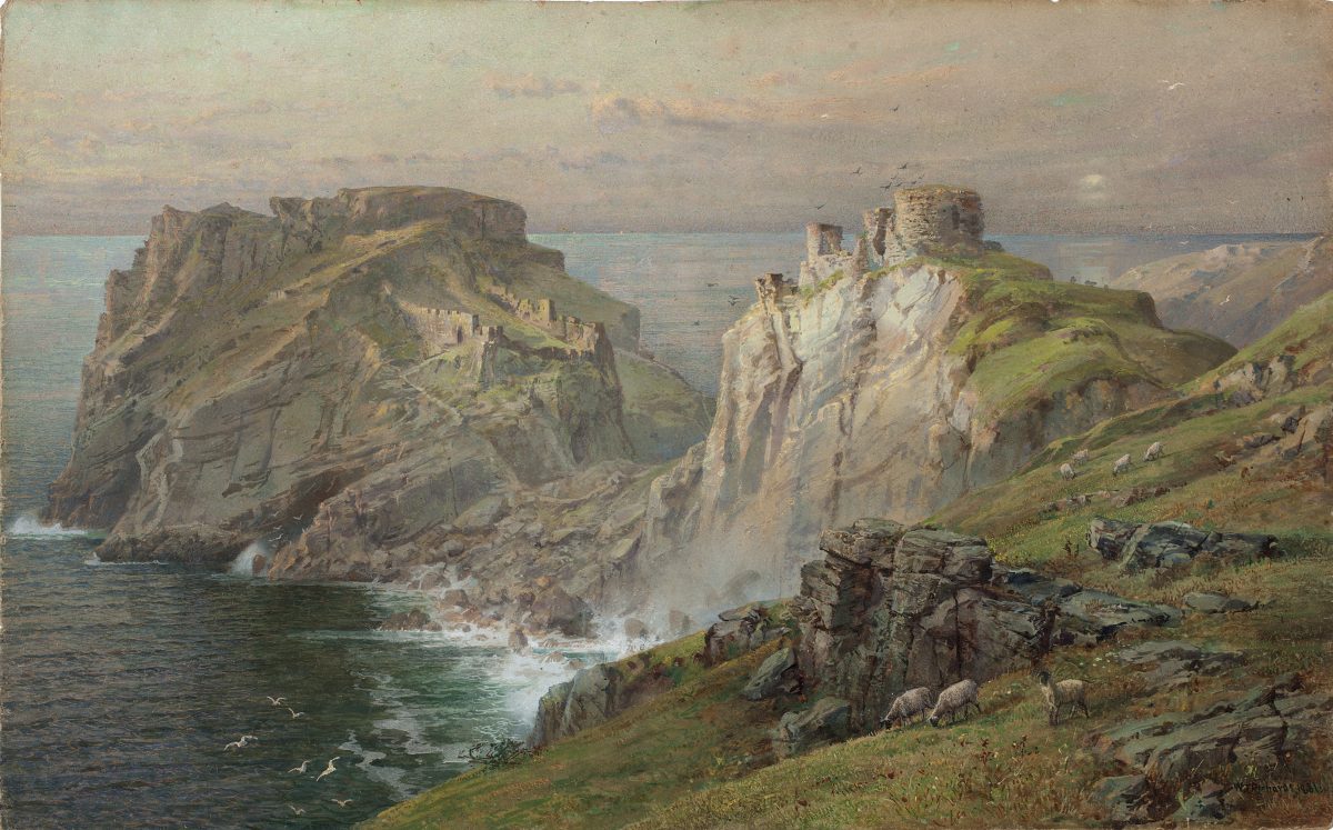 "Tintagel," 1881, watercolor on paper mounted down to board by William Trost Richards (Image courtesy of National Academy Museum)