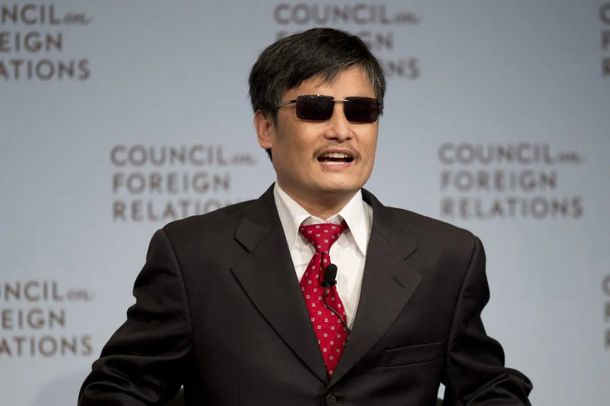 Chinese dissident Chen Guangcheng speaks at the Council on Foreign Relations on May 31, 2012 in New York. A statement, released on June 17, states he is being forced from his fellowship at New York University due to pressure from the Chinese regime, allegedly in response to Chen’s outspoken advocacy for human rights in China. (Don Emmert/AFP/Getty Images)
