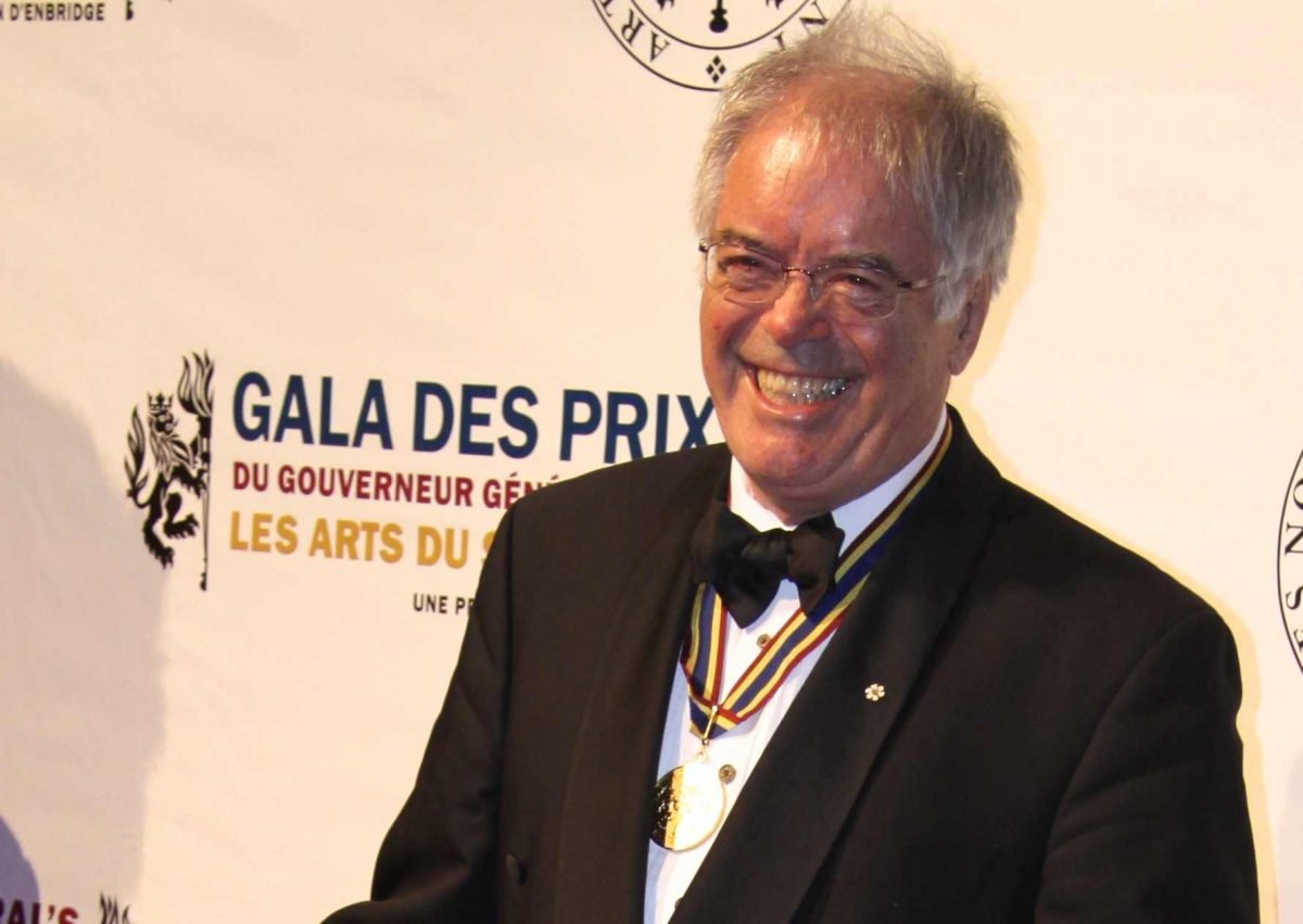 Canadian violinist Andrew Dawes gives the thumbs up after receiving the Governor General’s award for Lifetime Achievement in Classical Music award on June 1, 2013, at the National Arts Centre. The Governor General’s Performing Arts Awards celebrate the outstanding body of work and enduring contribution to the performing arts in Canada by extraordinary Canadians. Other recipients of the 2013 award were singer/songwriter Daniel Lanois, filmmaker Jean Pierre Lefebvre, Acadian actor Viola Léger, actor Eric Peterson of "Corner Gas," and dancer/choreographer Menaka Thakkar. (Photo by GioVanni)