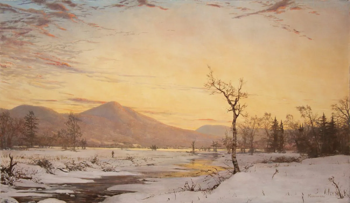 "Winter in Jackson," oil on canvas, Hudson River School. (Courtesy of Erik Koeppel)
