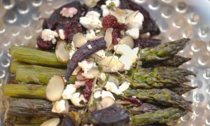 Roasted Fresh Asparagus, Beets, and Goat Cheese Medley
