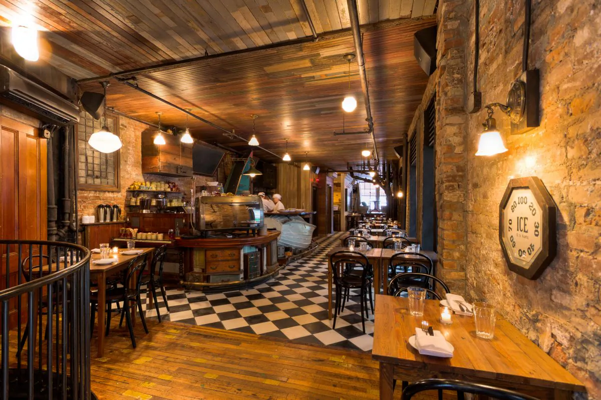 The inside of Preserve24, a new Lower East Side restaurant in a century-old building with a mission to raise awareness to environmental issues. (Courtesy of Preserve24)