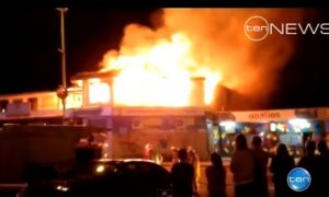 Fire Damages Six Buildings in Australian Town
