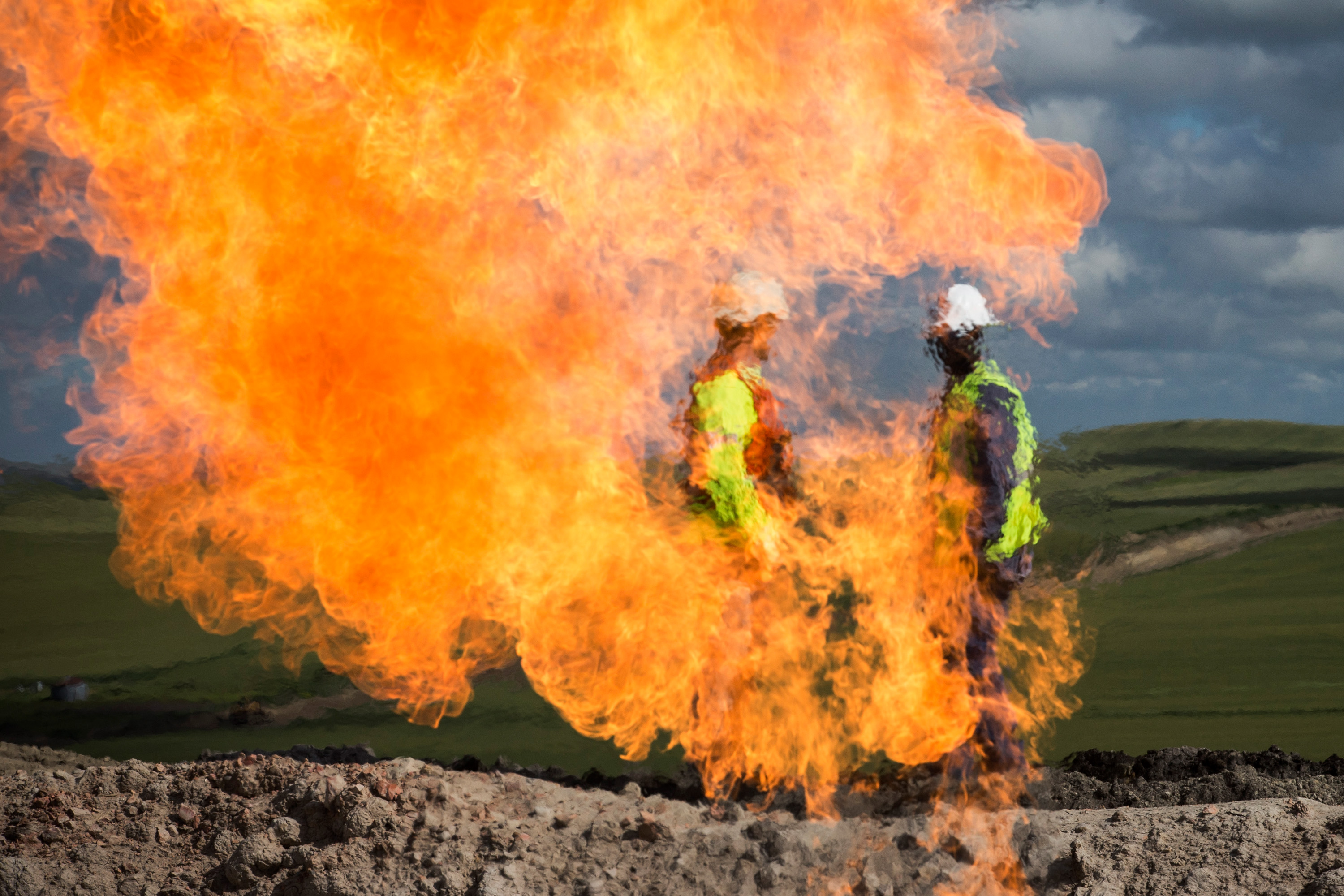 Burn off. Nat Gas. Burn off Oil.