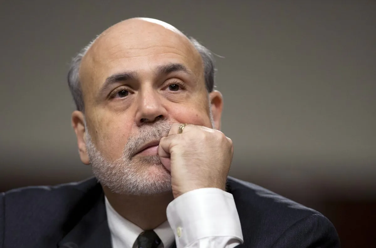 Then Federal Reserve Chairman Ben Bernanke listens as he testifies on Capitol Hill in Washington, before a Senate Joint Economic Committee hearing on "The Economic Outlook," on May 22, 2013. (Manuel Balce Ceneta/AP Photo)