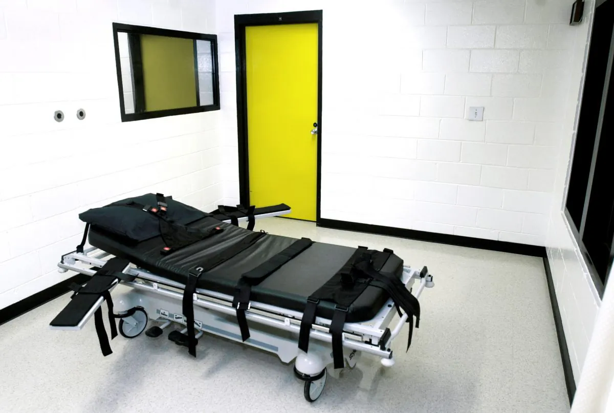 The death chamber at the state prison in Jackson, Ga., on Oct. 24, 2001. (Ric Feld/AP Photo)