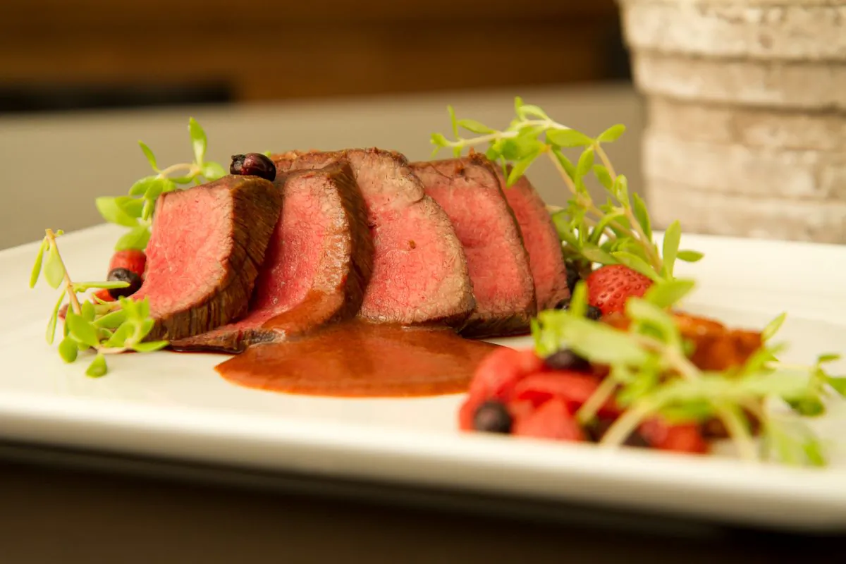 Alison Eighteen’s Wagyu beef sirloin steak. (Jan Jekielek/Epoch Times)