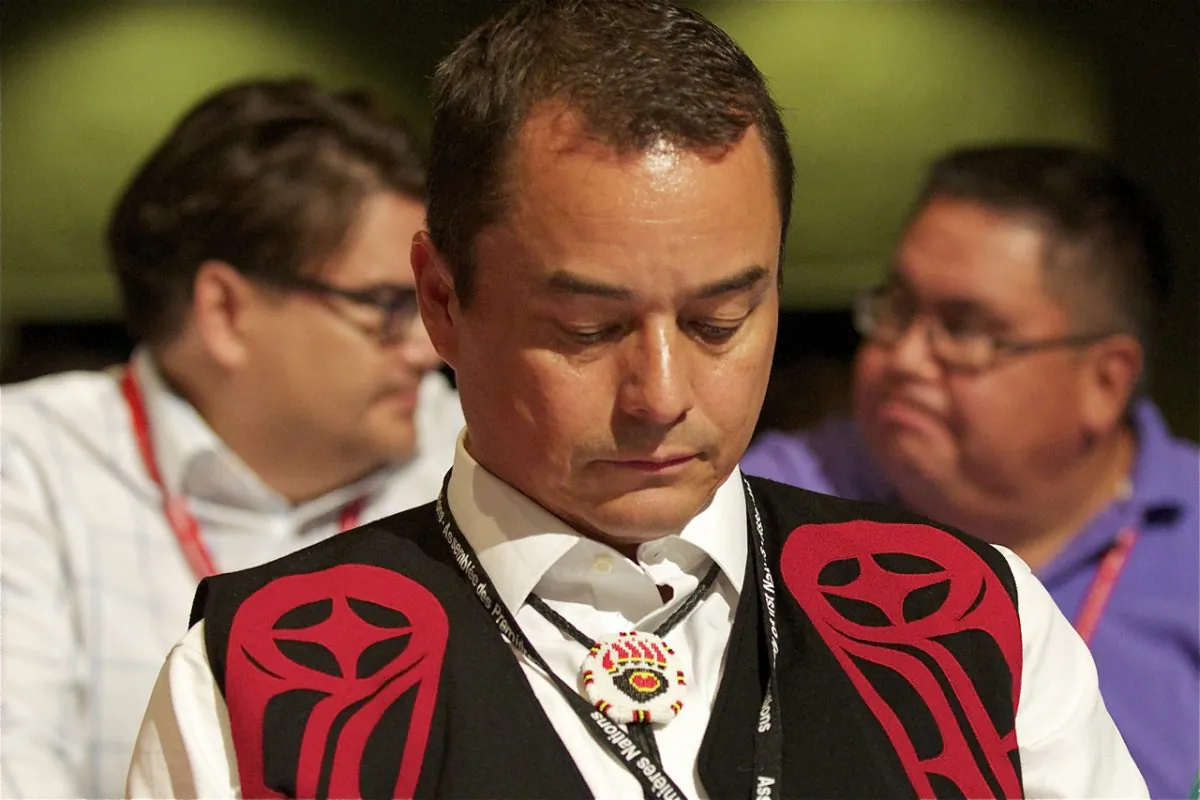 Shawn Atleo, seen here awaiting results of the final round of voting at the AFN leadership convention July 18, 2012, has faced ongoing criticism over his leadership of the Assembly of First Nations, but maybe that's more a problem with the AFN than Atleo, argues Joseph Quesnel. (Matthew Little/Epoch Times)