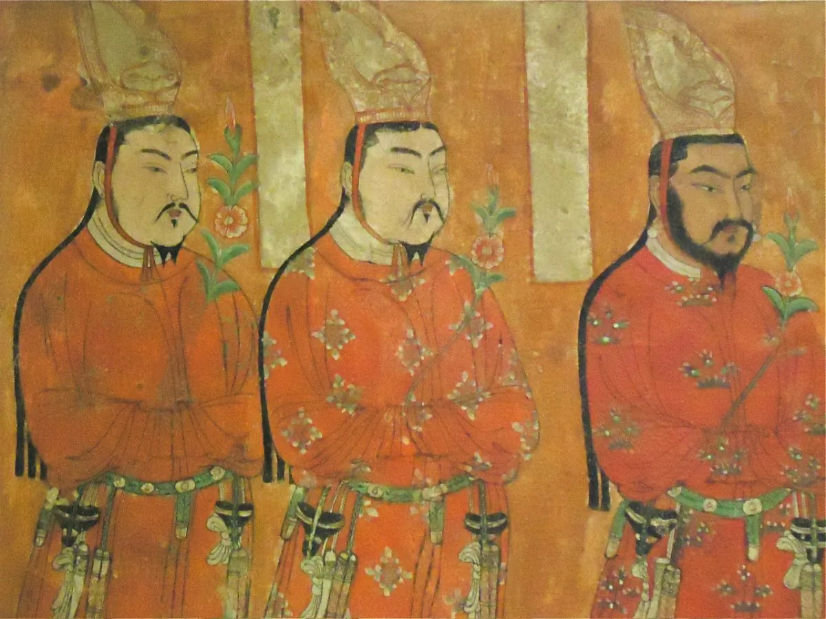 Uighur Princes, Bezelik, Central Asia, 8-9th century. (Susan James)