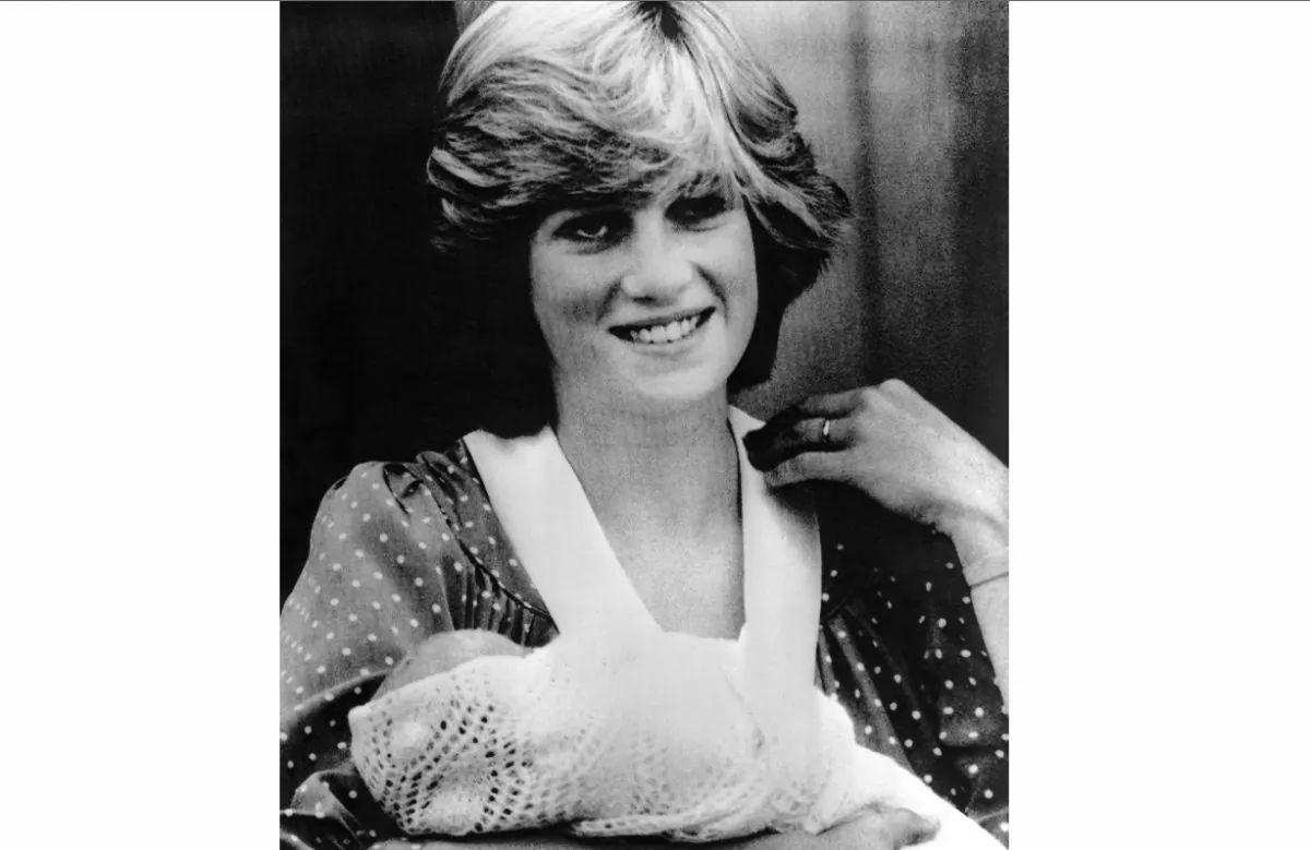 Diana, Princess of Wales seen outside St. Mary’s Hospital in London, England on Tuesday, June 22, 1982, with her new born son, later named Prince William. On July 22, 2013 Prince William's own first son was delivered at the same hospital. (AP Photo/Redman/Duclos)