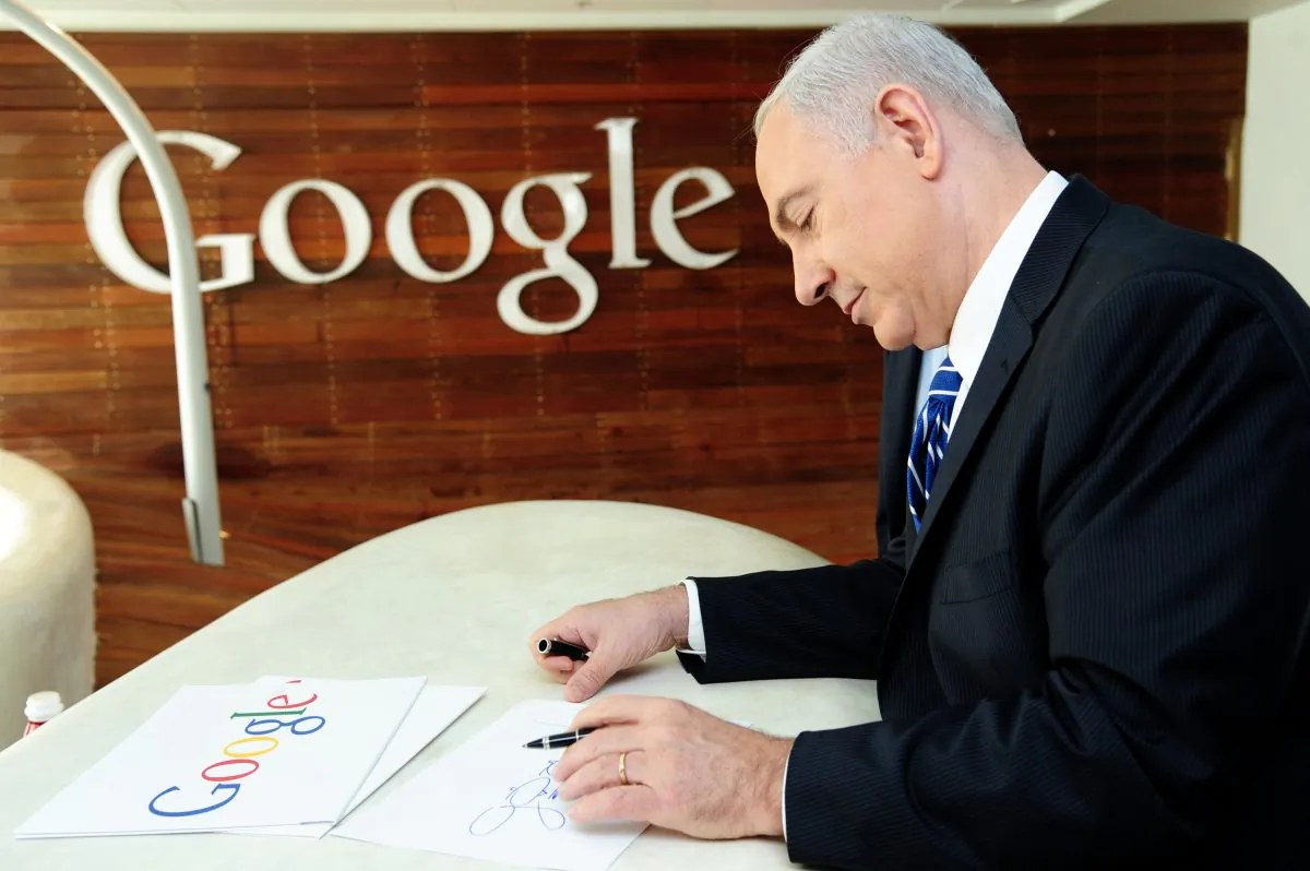 Israel's Prime Minister Benjamin Netanyahu attends the opening of Google's latest startup for research and development in Tel Aviv, Israel, on Dec. 10, 2012. For a little country, Israel is making big tech developments. (Kobi Gideon/GPO via Getty Images)