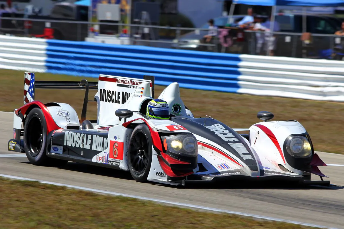 Klaus Graf (shown here driving at Sebring) gave himself and co-driver Lucas Luhr of Muscle Milk Pickett Racing the usual birthday gift—a win at Mosport in the ALMS American Le Mans Series Mobil 1 SportsCar Grand Prix. (James Fish/The Epoch Times)