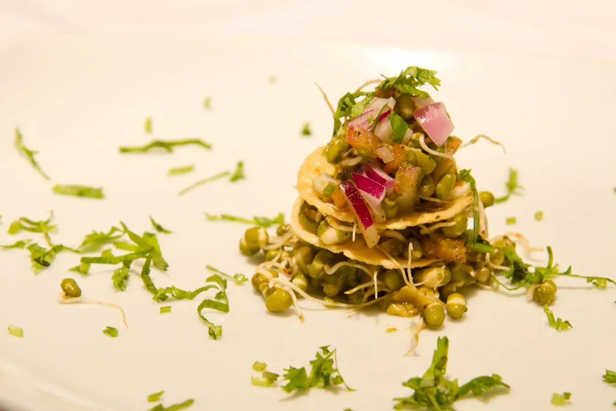 Tulsi’s Mung Bean Chaat. (Jan Jekielek/Epoch Times)